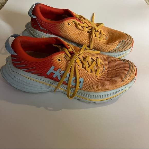 Hoka bondi X fiesta amber yellow
